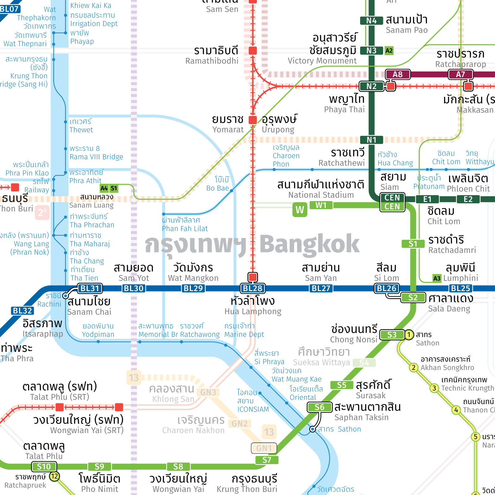 Bangkok Transit Map | Sanjorn